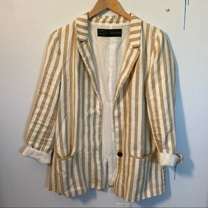 Zara striped blazer